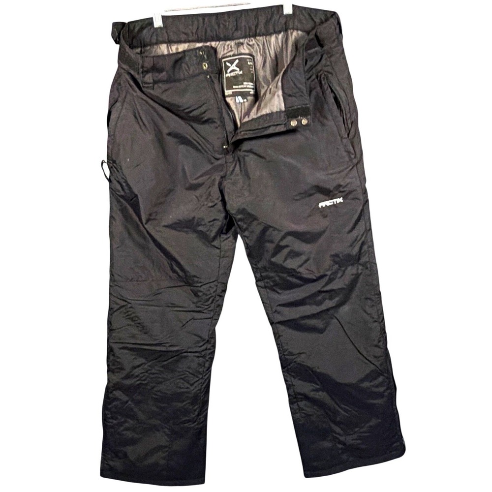 Mens XL Snow Pants, Arctix, Black, Regular Fit Insulated Ski Trousers